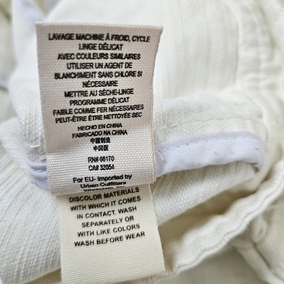 Free People OB407552 White Distressed Tennis Denim Jacket M Oversized Boho - Picture 9 of 9